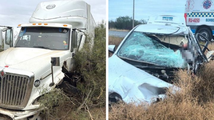Andrés muere prensado al chocar contra tráiler en la Monterrey-Nuevo Laredo; dormitó al volante