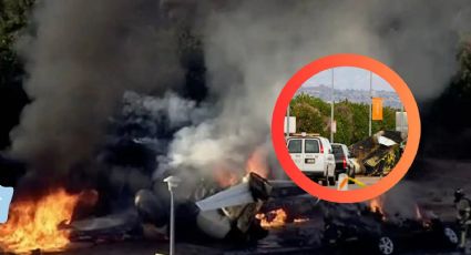 Avión privado se estrella mientras despegaba y cae sobre un auto; hay 5 muertos | VIDEO