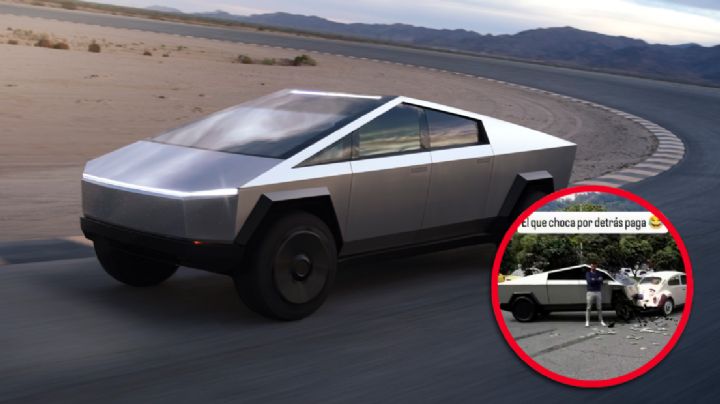 Tesla choca contra 'vochito' y queda totalmente destrozado; la verdad detrás del video