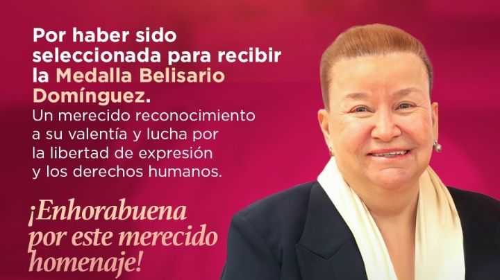 Felicitan por distinción a Ninfa Deándar Martínez