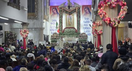 Fieles de la Virgen de Guadalupe abarrotan el Santuario y le cantan las mañanitas
