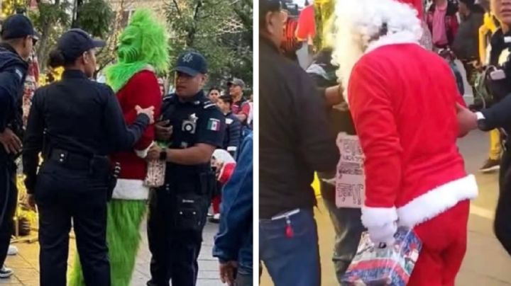 Pelea histórica: se agarran a golpes El Grinch y Santa Claus en México; esto ocurrió | VIDEO