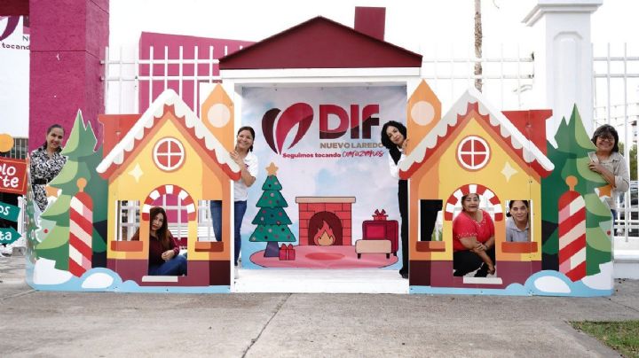 Vive la magia de la Navidad en la cabina fotográfica del DIF Nuevo Laredo