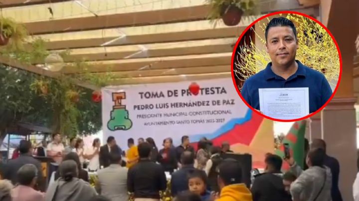 Alcalde huye en plena toma de protesta; iban a arrestarlo | VIDEO