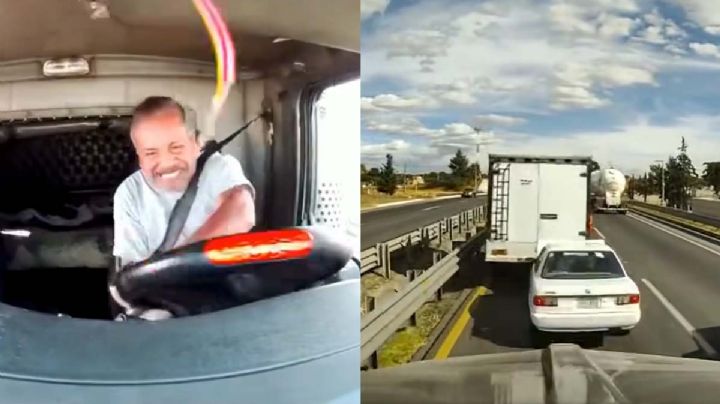 Trailero graba MOMENTO EXACTO en el que aplasta a Tsuru; hay dos muertos