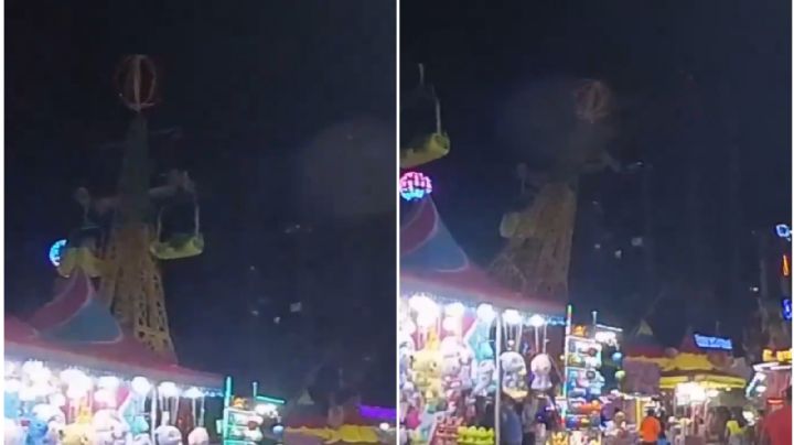MOMENTO EXACTO en que colapsa juego mecánico en Acapulco; hay dos heridos
