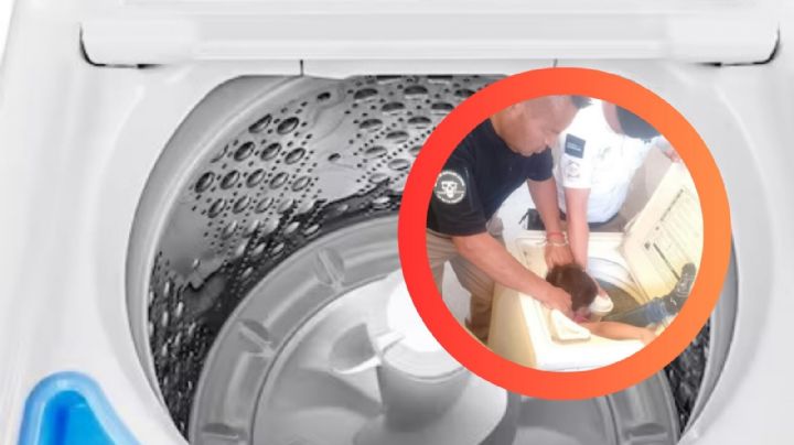 Niño queda atrapado dentro de lavadora; así fue su rescate