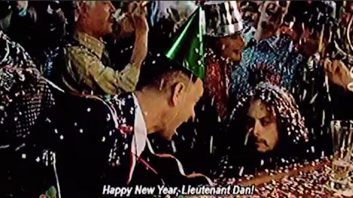 Si empiezas a ver 'Forrest Gump' a esta hora, podrás celebrar el Año Nuevo con el teniente Dan