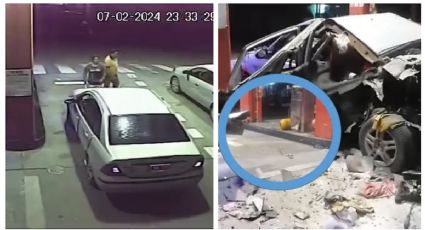 Explota auto cargado de cocaína mientras llenaba el tanque de gasolina | VIDEO