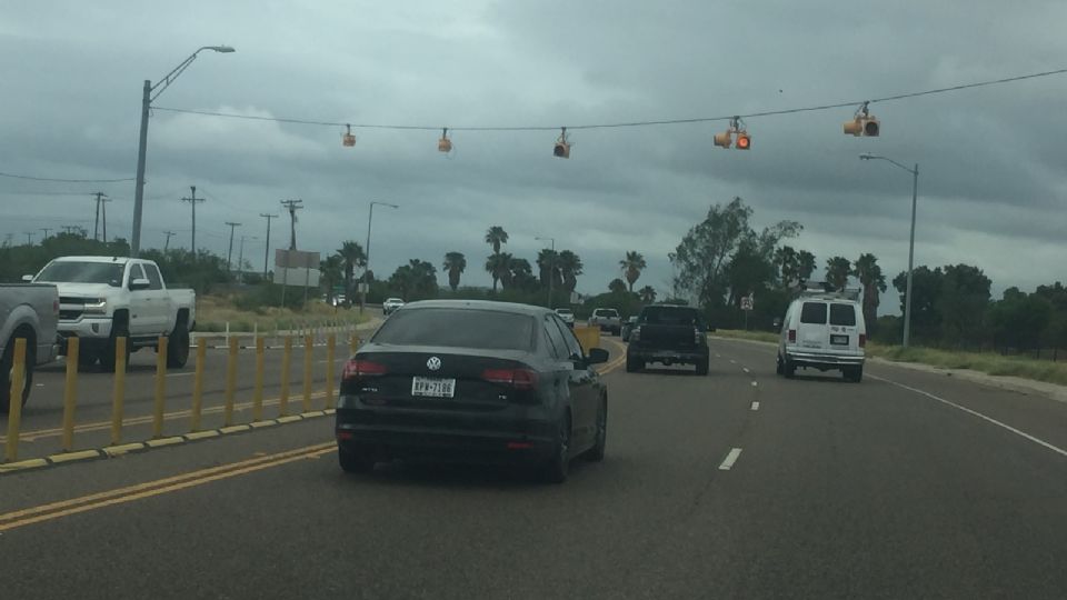 Lugar del accidente en Bulevar Bob Bullock donde murió una mujer