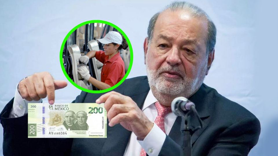 Carlos Slim da propuesta para aunmento del 20% al salario mínimo para trabajadores del 48 horas