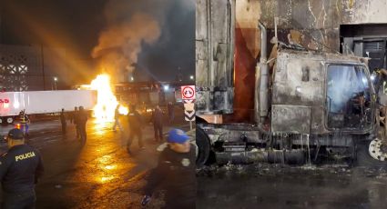 Se impacta tráiler contra estación de Metrobús y explota; dos personas quemadas