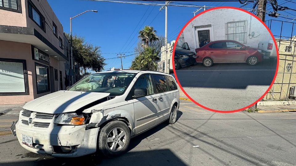 En este aparatoso accidente se vieron afectados 4 vehículos