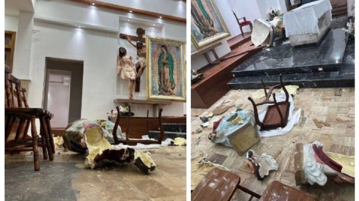 Hombre destruye figuras religiosas en Iglesia de San Judas Tadeo