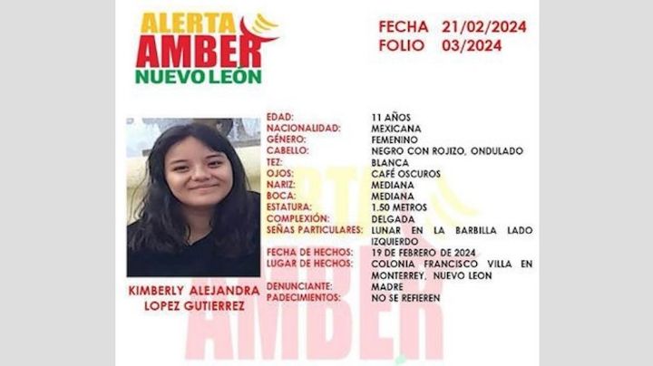 Desaparece niña en Monterrey, salió de su casa y ya no regresó