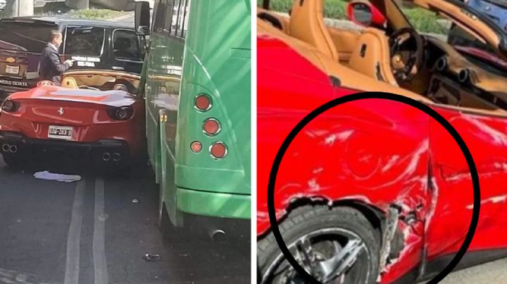 ¿De quién era el lujoso Ferrari que chocó contra un microbús?