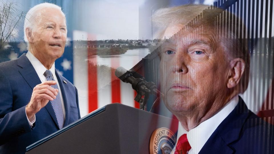 Biden y Trump en la frontera