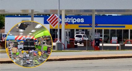 Borracho se mete con todo y camioneta a tienda Stripes en Laredo; no le quisieron vender cerveza