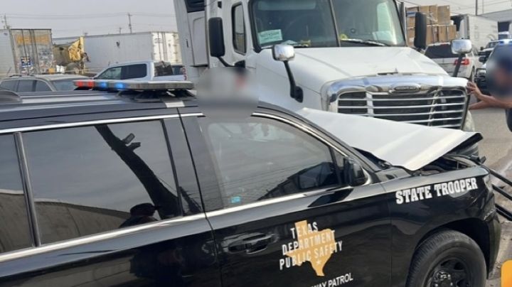 Tráiler intenta detener a 'Coyote', pero termina chocando patrulla del DPS