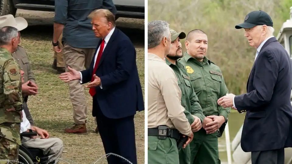 BIden y Trump en la frontera