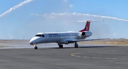 Aterriza en Nuevo Laredo el primer avión de Mexicana de Aviación | VIDEO