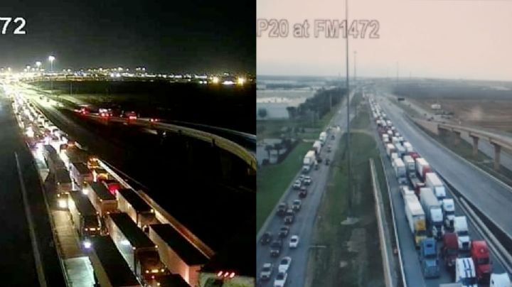 Largas filas en Laredo por sistema aduanero mexicano | FOTOS