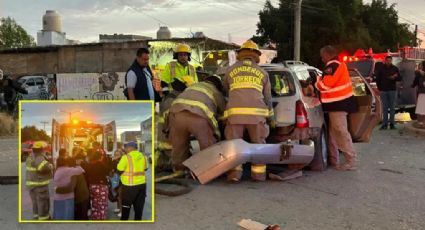 Patrulla impacta contra vehículo con varios niños dentro; uno quedó prensado