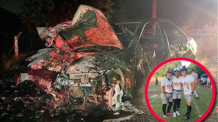Terrible accidente vial calcina vivas a tres mujeres; eran jugadoras de beisbol