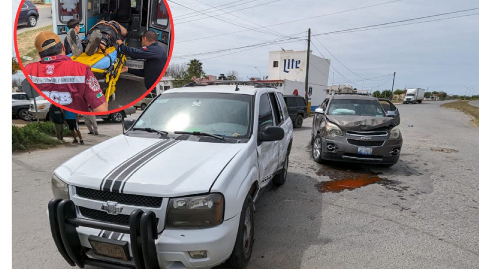 En este aparatoso accidente hubo tres personas lesionadas