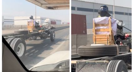 Captan a trailero conduciendo sin carrocería sobre libramiento  | VIDEO