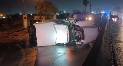 Tormenta provoca dos volcaduras en el Kilómetro 13 de la Carretera Nacional