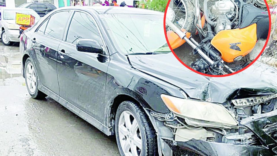 Tras el impacto, el motociclista fue llevado al hospital