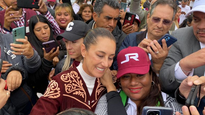 Claudia Sheinbaum recibió calurosa bienvenida en Nuevo Laredo