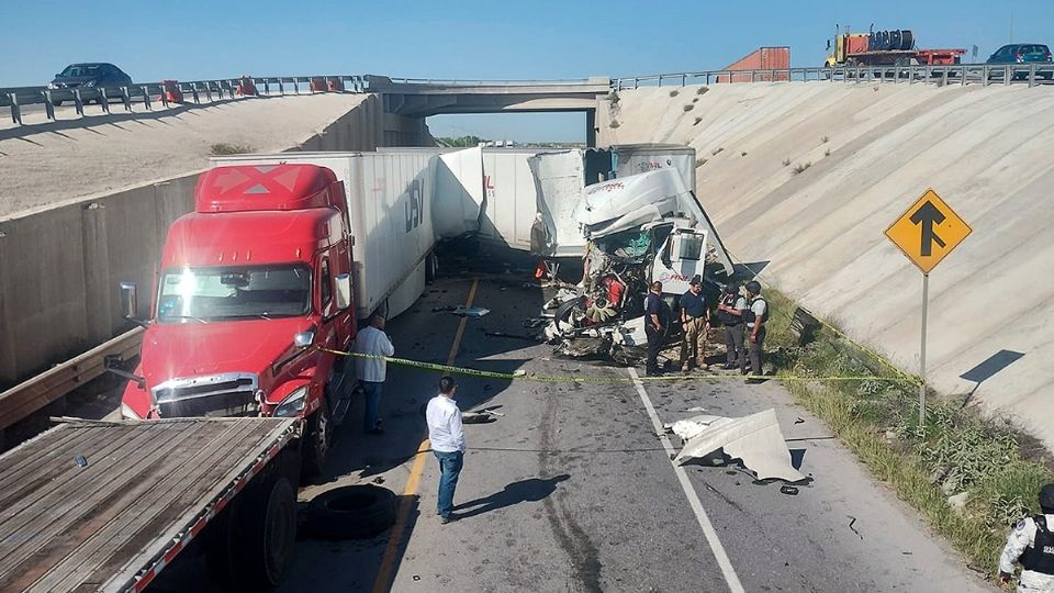 Un muerto en el choque de la Carretera Libre Monterrey-Nuevo Laredo