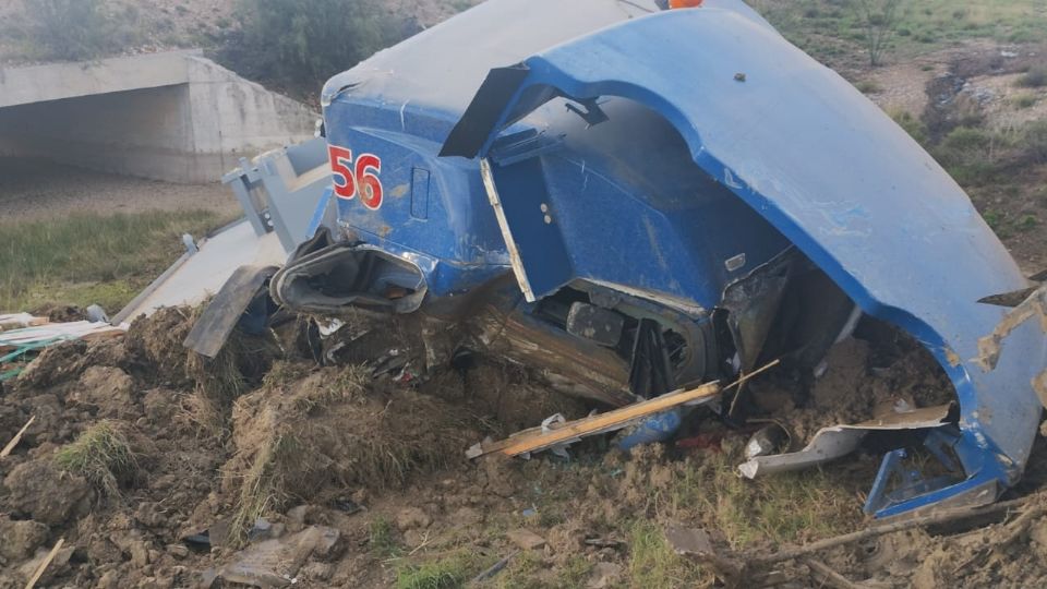 Aparatoso accidente en la autopista Monterrey-Laredo