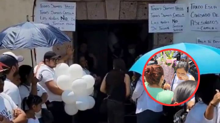 Con flores y pancartas dan último adiós a Camila en Guerrero