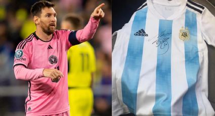 Niño ofrece playera firmada por Maradona por boletos para ver a Messi en Monterrey