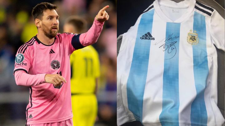 Niño ofrece playera firmada por Maradona por boletos para ver a Messi en Monterrey