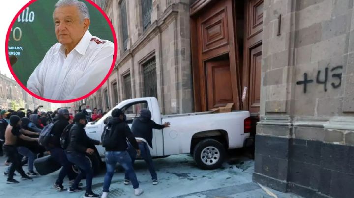 "Un vulgar acto de provocación": AMLO habla sobre portazo de normalistas en Palacio Nacional