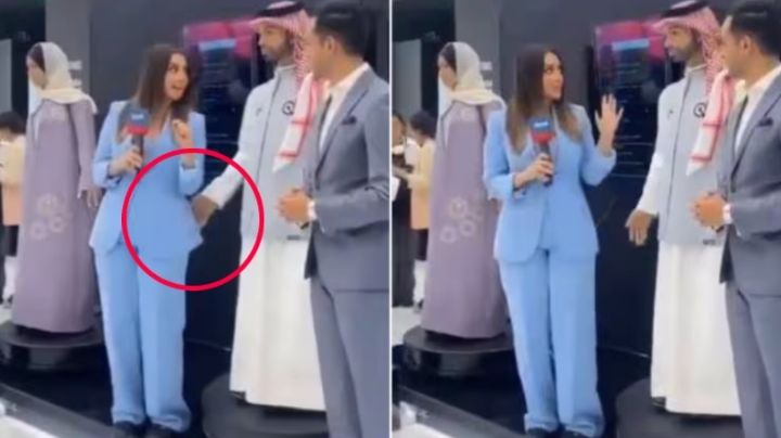 Robot árabe acosa a mujer durante transmisión en vivo | VIDEO