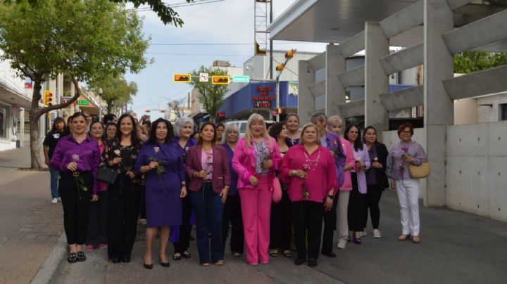 Marcha 8M reunió a mujeres de los Dos Laredos en Puente Internacional Puerta de las Américas