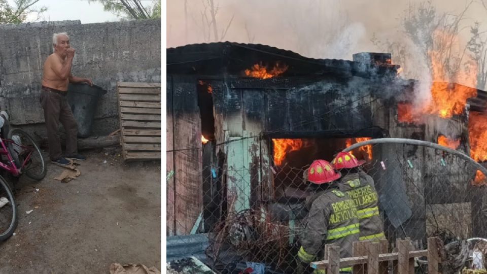 Las llamas consumieron la humilde vivienda.