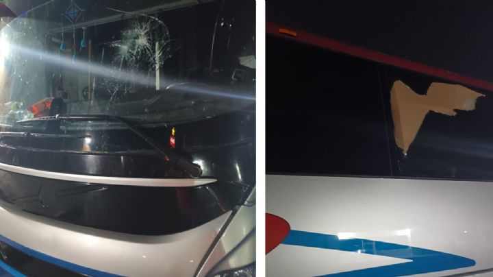 Aficionados de Rayados de Monterrey vandalizan camión de neolaredenses