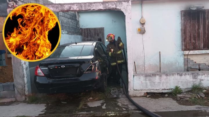 Reportan incendio en la colonia Infonavit; bomberos salvaron a perrito de morir calcinado