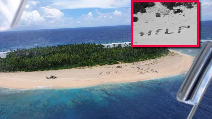 Rescatan a náufragos en isla remota del pacífico; escribieron 'Help' en la arena