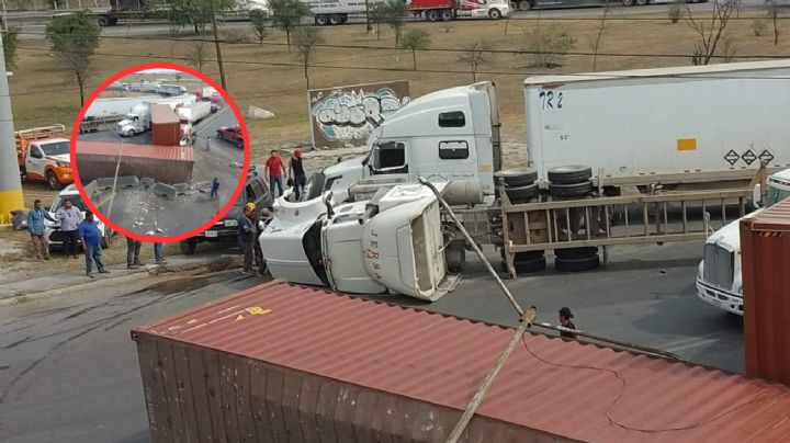 Espantoso choque múltiple en Carretera a Laredo deja seis heridos