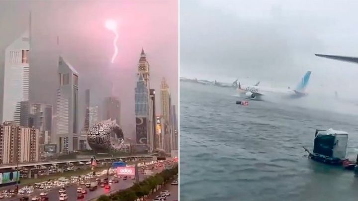 Tormentas apocalípticas en Dubái; reportan inundaciones en la ciudad más lujosa del mundo | VIDEO
