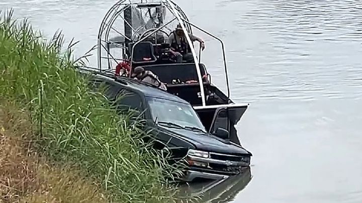 'Coyote' se arroja con su Tahoe al Río Bravo para escapar de la policía; huye a nado a México
