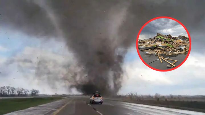 Captan la devastación y destrucción de los tornados en Nebraska | VIDEO