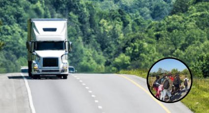 Tráiler atropella y mata a 3 migrantes que caminaban sobre una carretera